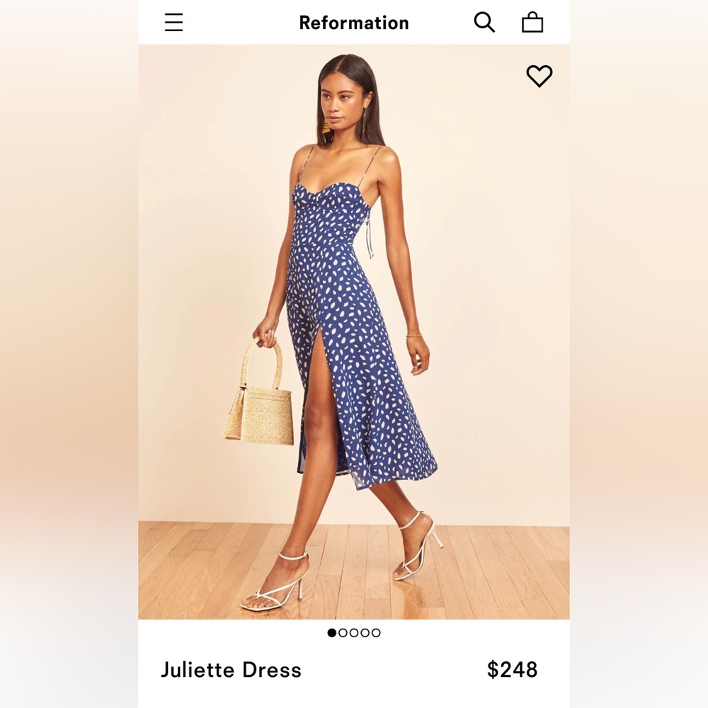 Reformation Juliet dress in Moray